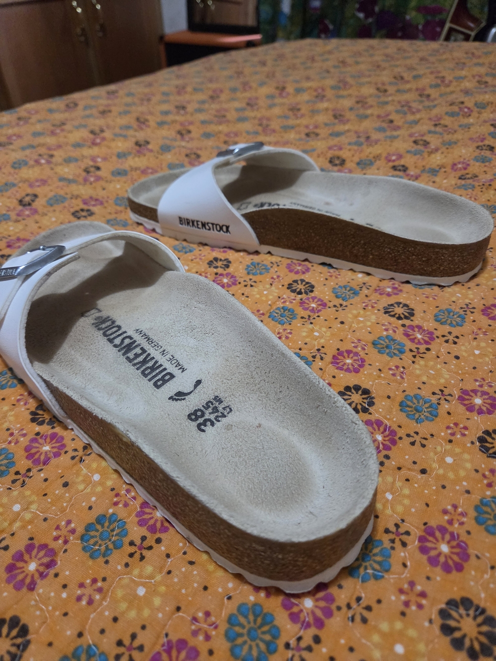 Birkenstock White Madrid Single Strap Sandals 38 Womens - Picture 4 of 4